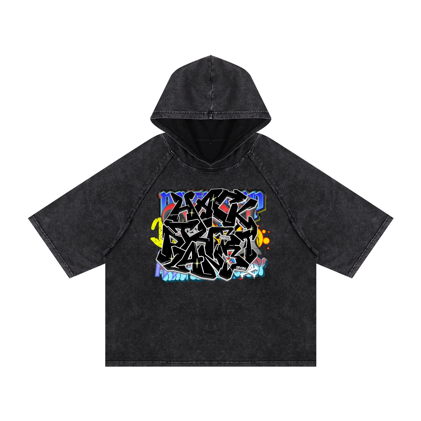 HACK TH3 PLAN3T Color Boxy T-Hoodie