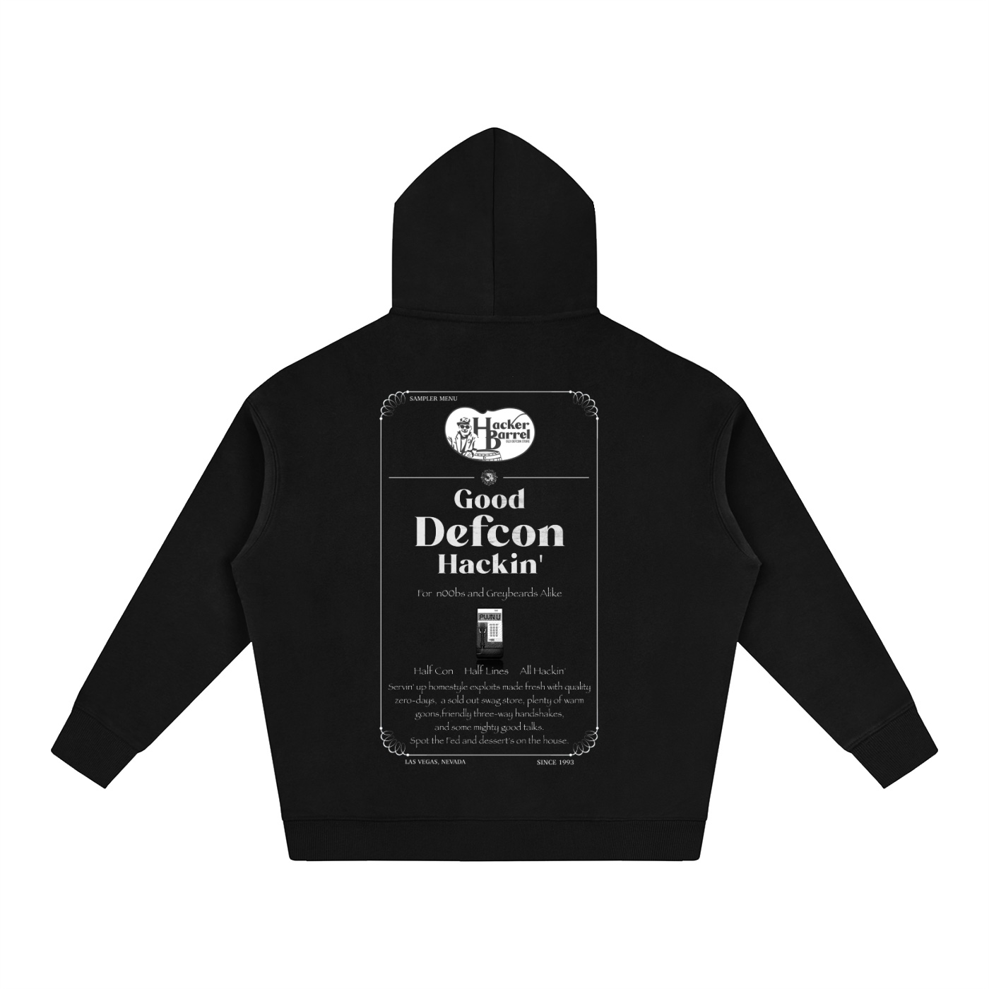 Hacker Barrel Oversized Fleece Hoodie — back